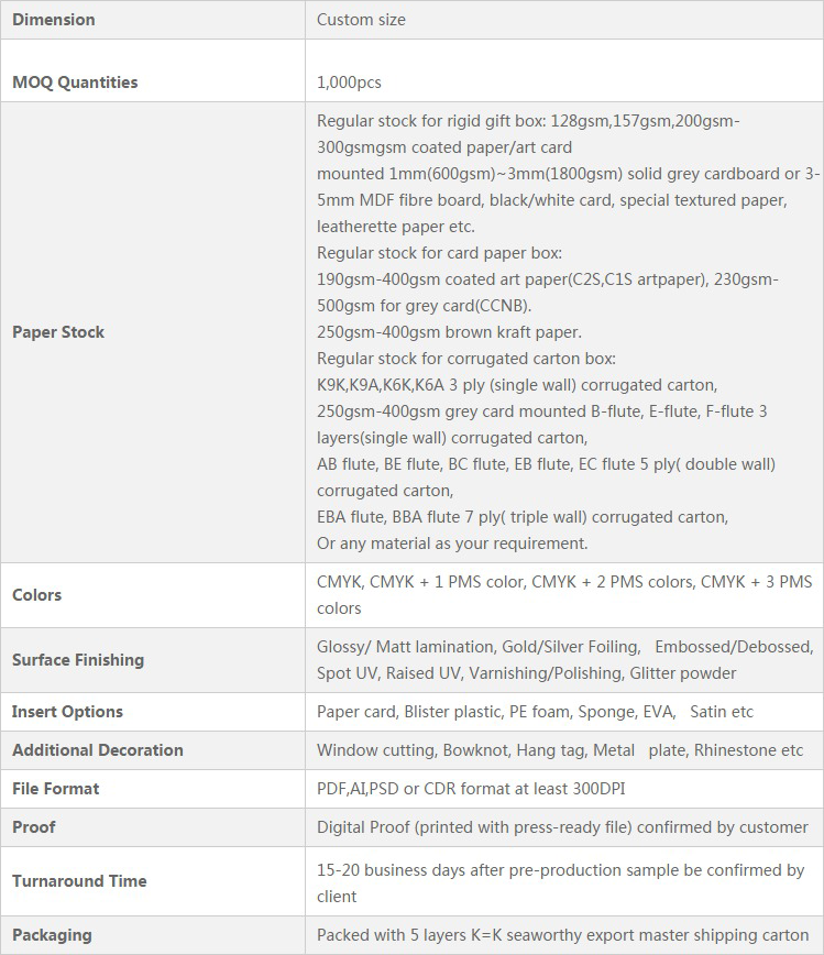 shoe box gift box manufacturers